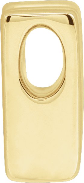 14K Yellow Block Initial W Slide Pendant