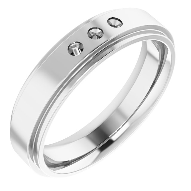 Stepped-Edge Three-Stone Band