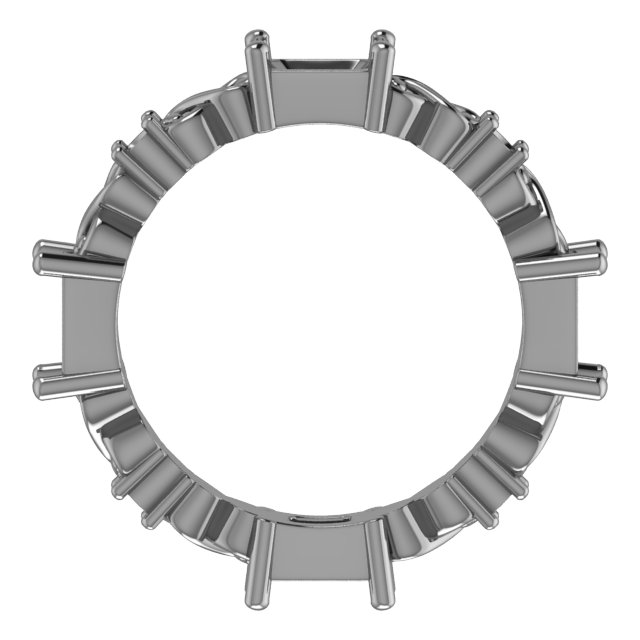4.5x3 mm Emerald Eternity Band Mounting view 2