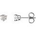 14K White 1/2 CTW Natural Diamond Friction Post Earrings