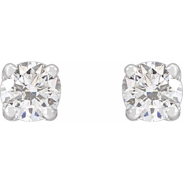 Platinum 1/2 CTW Natural Diamond Stud Earrings