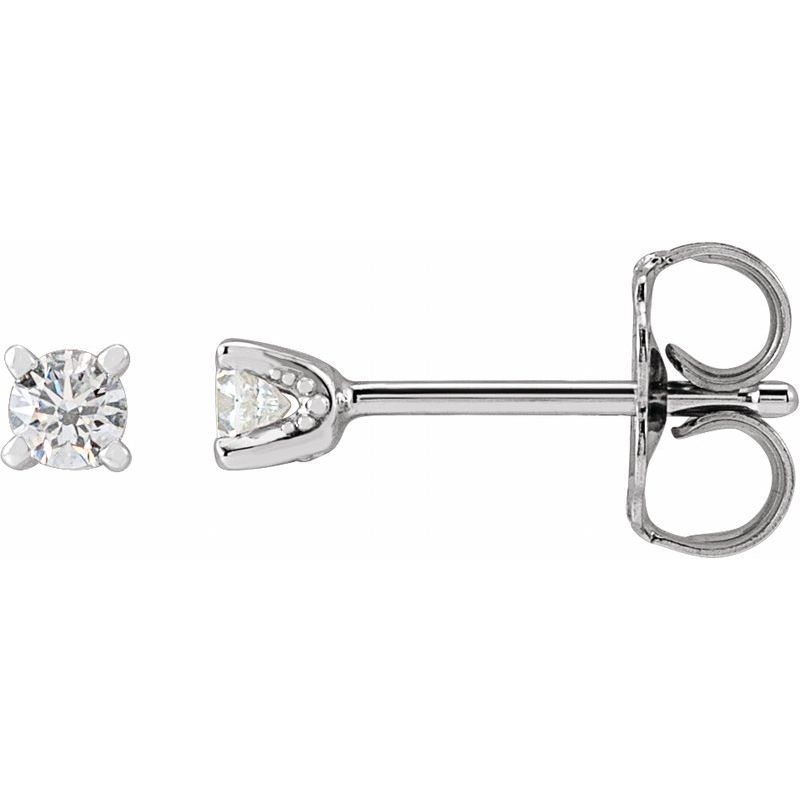Round 4-Prong Stud Earrings