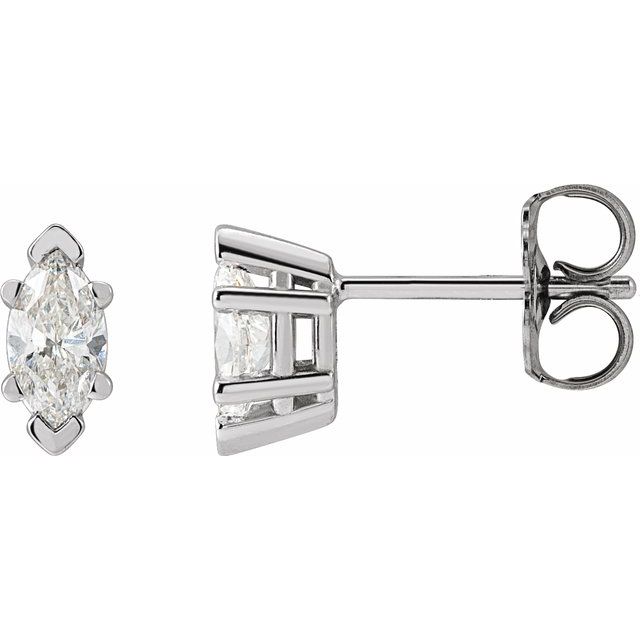 Platinum 1/2 CTW Natural Diamond Earrings