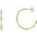 14K Yellow 5/8 CTW Natural Diamond Bezel-Set Hoop Earrings