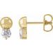 14K Yellow 1/3 CTW Natural Diamond Bead Earrings