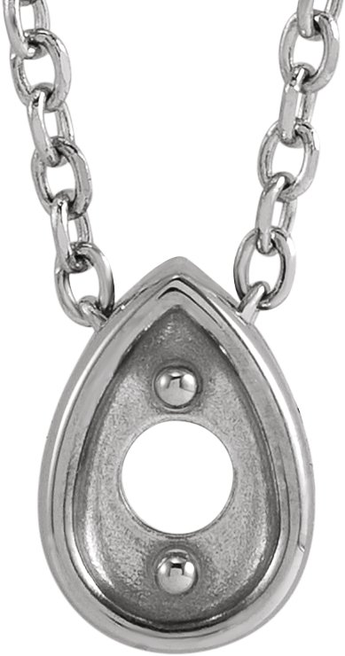 Teardrop Necklace or Slide Pendant