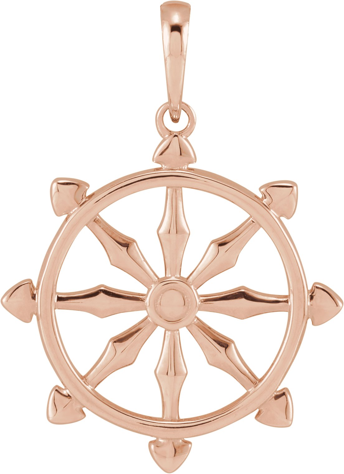 Dharmachakra Wheel Necklace or Pendant