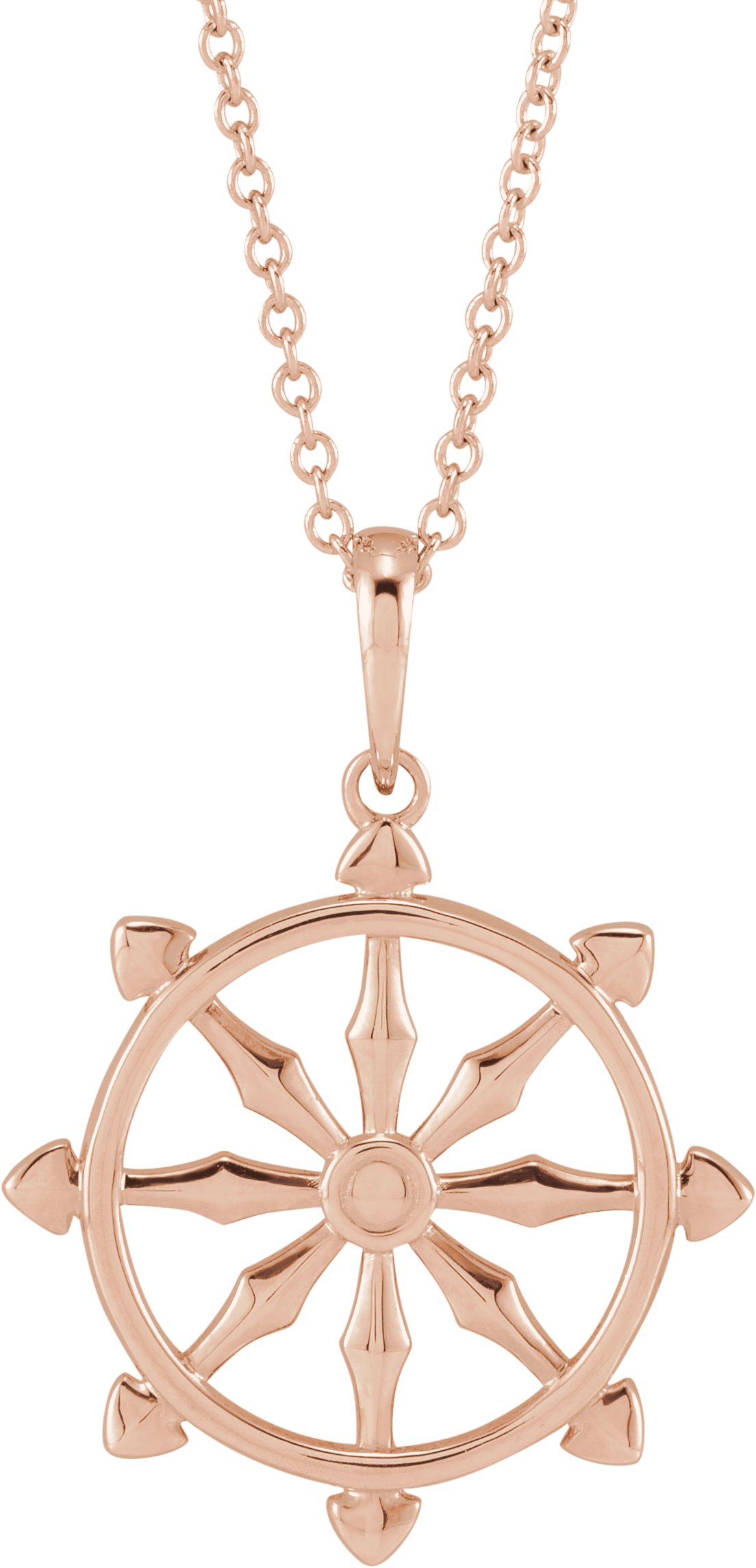 Dharmachakra Wheel Necklace or Pendant