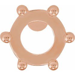 Rose-Cut Round 6-Prong Earring Setting