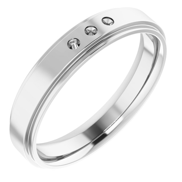 Stepped-Edge Three-Stone Band