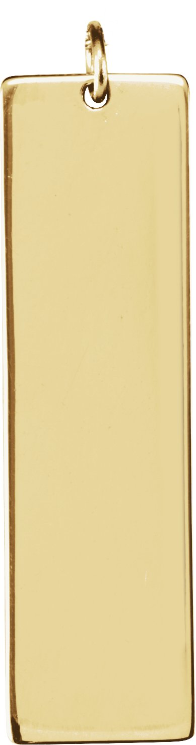 14K Yellow 34x10 mm Be Posh® Rectangle Pendant