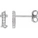 14K White .03 CTW Natural Diamond Gothic Initial T Earring