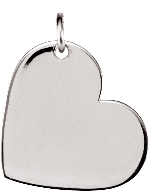 14K White 11x9 mm Heart Pendant Ref. 14739271