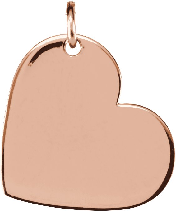 14K Rose 16x14 mm Heart Pendant Ref. 14739285