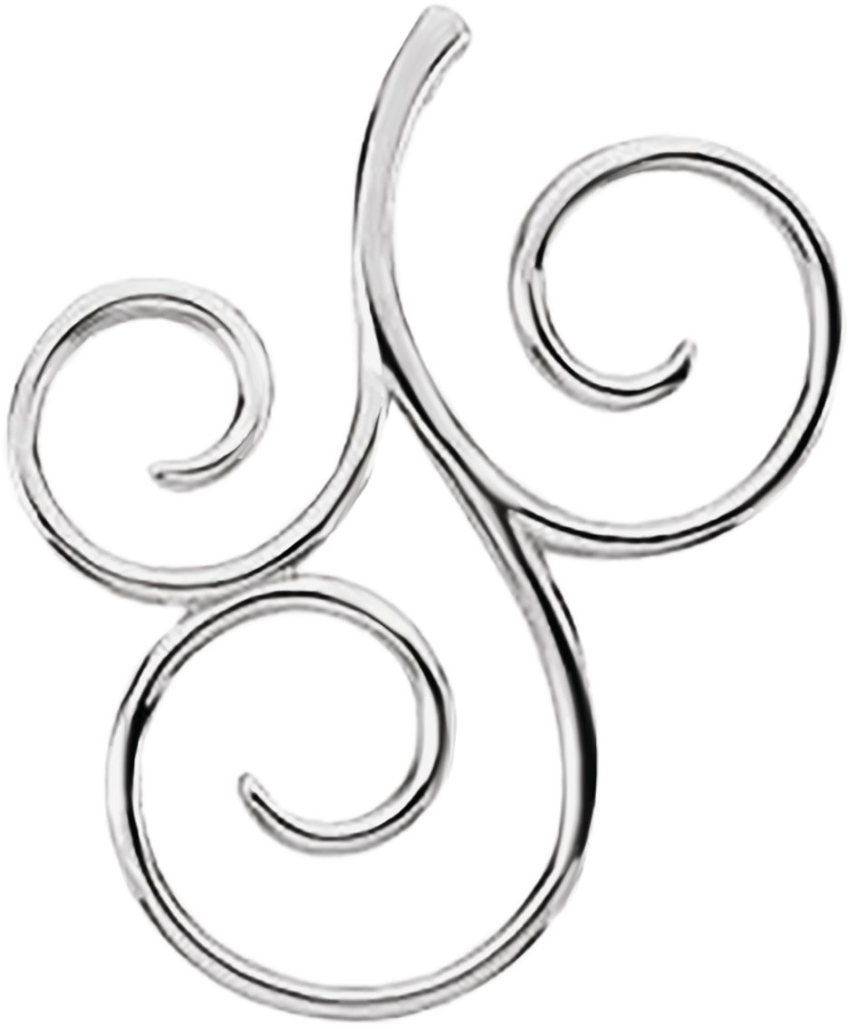 Sterling Silver Scroll Pendant