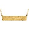 14K Yellow Engravable Bar 19.5 inch Necklace