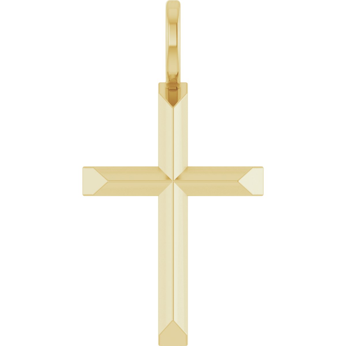 14K Yellow Knife Edge Cross Pendant Ref 19047886