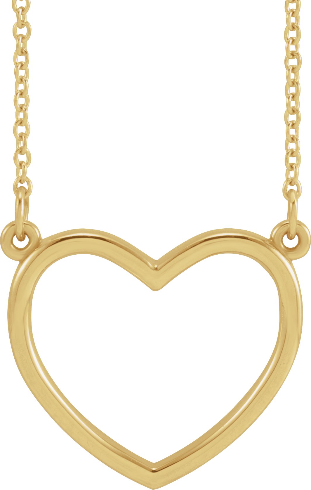 14K Yellow Heart 16" Necklace