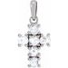Platinum 1/4 CTW Rose-Cut Natural Diamond Cross Pendant