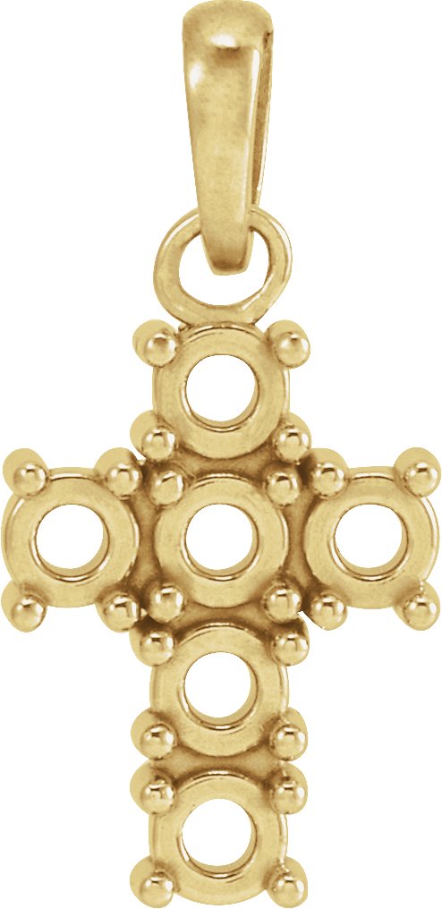 Rose-Cut Cross Necklace or Pendant