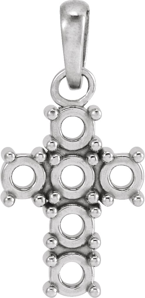 Rose-Cut Cross Necklace or Pendant