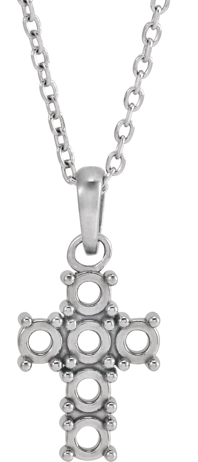 Rose-Cut Cross Necklace or Pendant