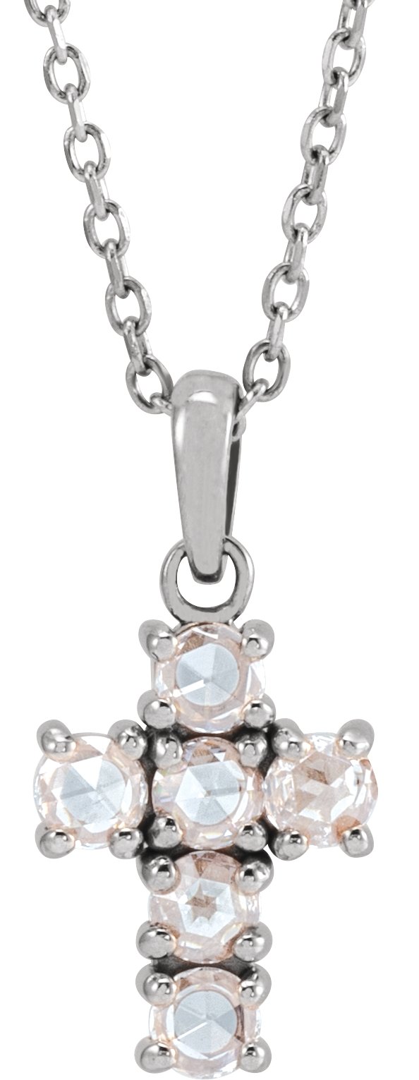 Rose-Cut Cross Necklace or Pendant