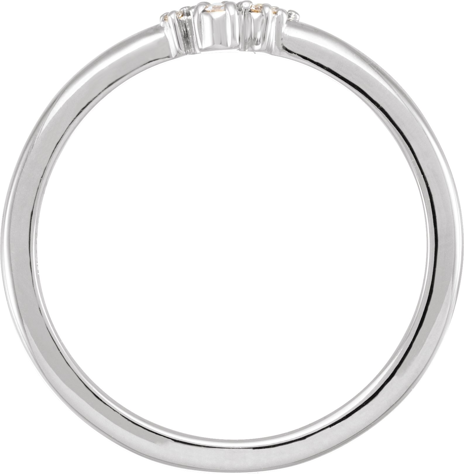 Alternative view of Rose-Cut Stackable Ring