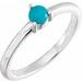 Sterling Silver Natural Turquoise Cabochon Ring