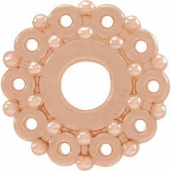 Rose-Cut Round Halo-Style Earring Setting