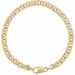 14K Yellow Solid Double Link Charm Bracelet 