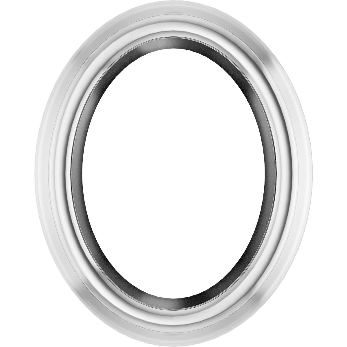 Oval Bezel-Set Slide Pendant