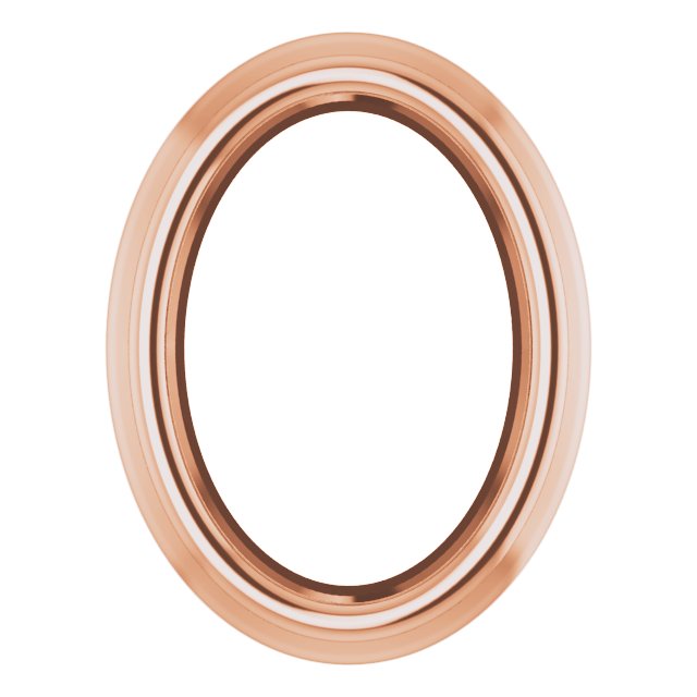 Oval Bezel-Set Slide Pendant