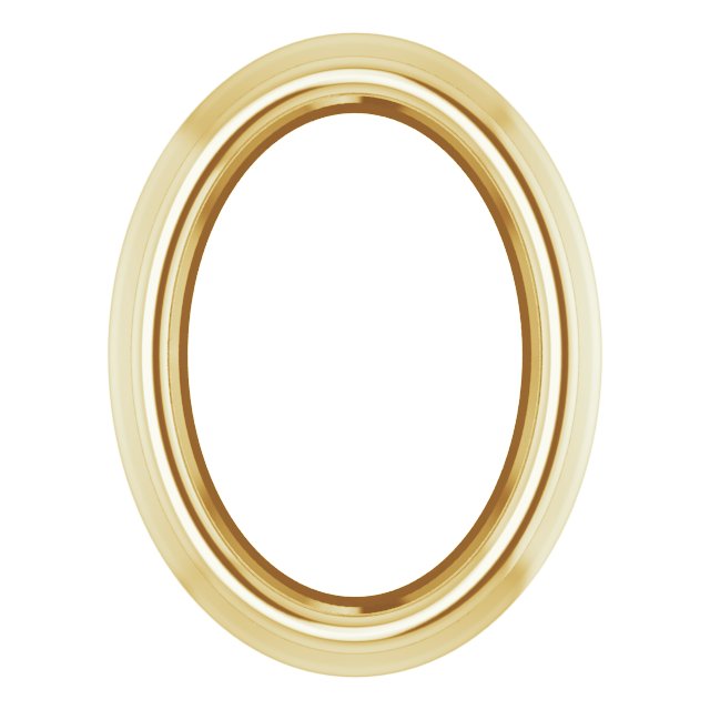 Oval Bezel-Set Slide Pendant