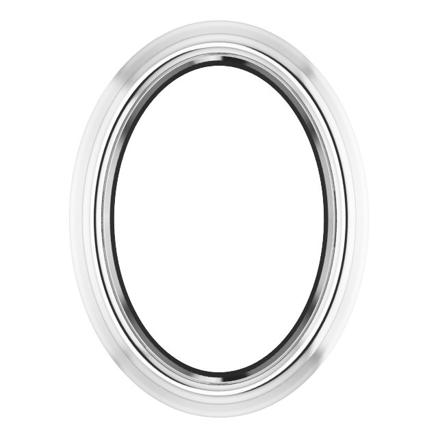 Oval Bezel-Set Slide Pendant