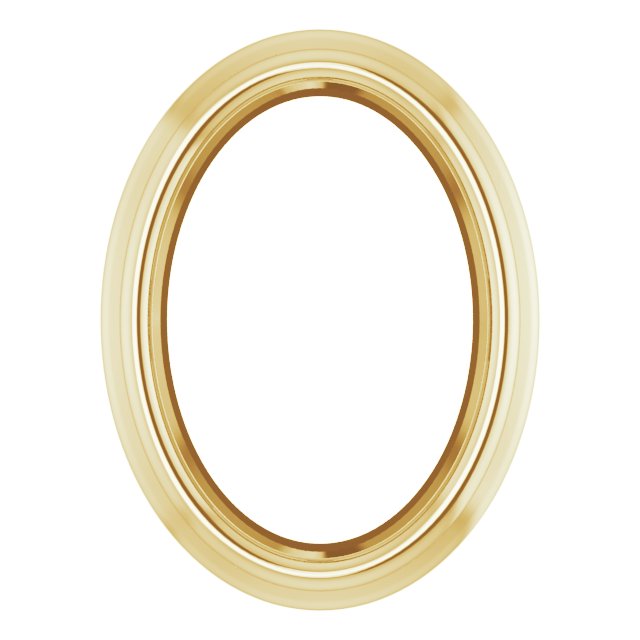 Oval Bezel-Set Slide Pendant
