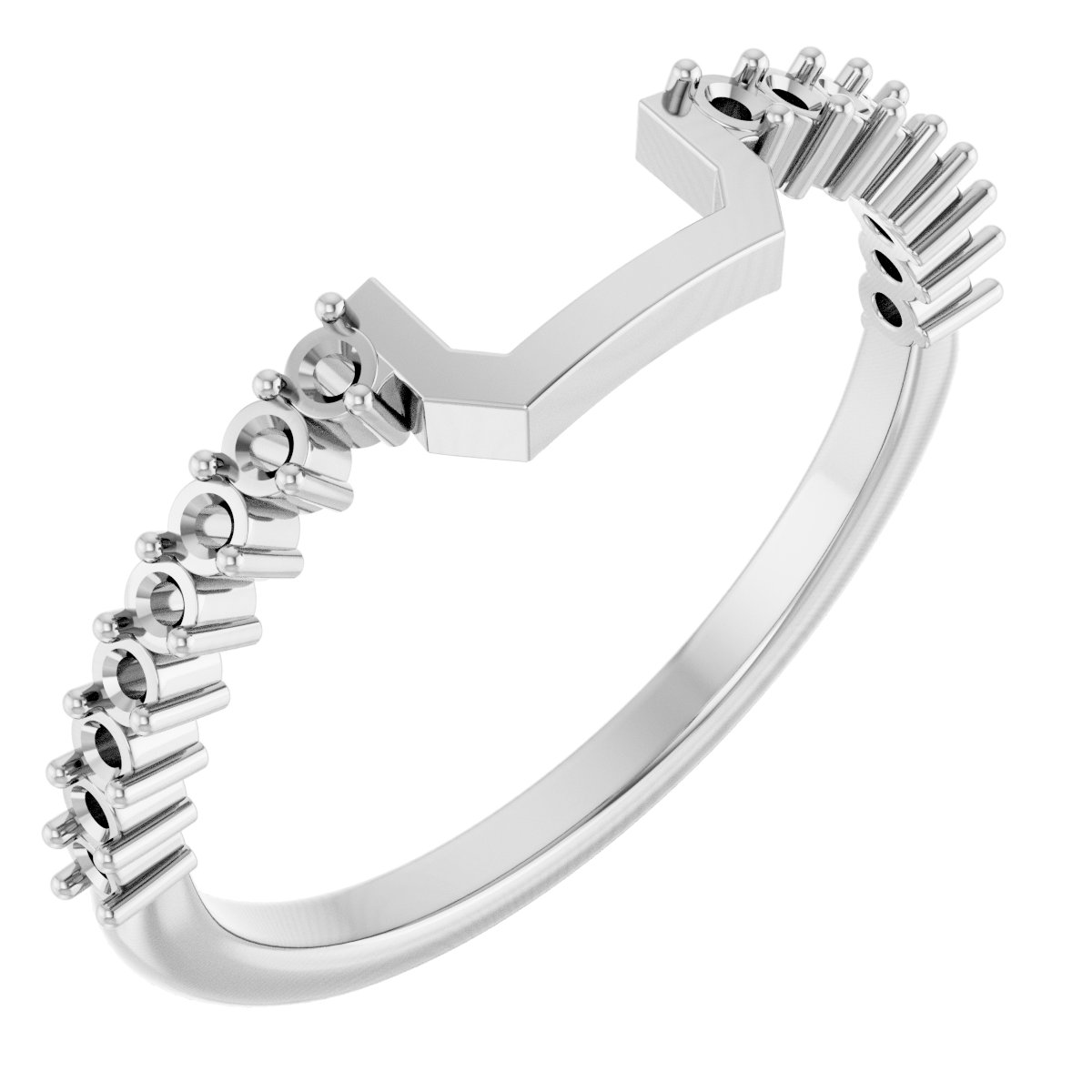 Bezel-Set Halo-Style Engagement Ring or Band