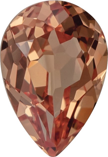 Pear Lab-Grown Orange Sapphire