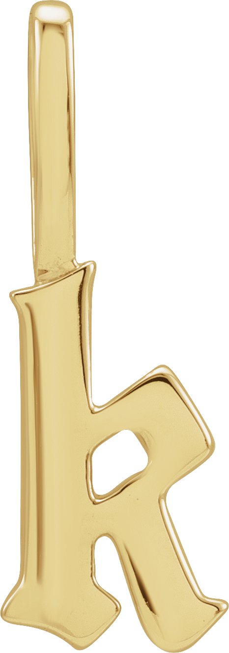 14K Yellow Gothic Initial K Charm or Pendant Ref 18484377