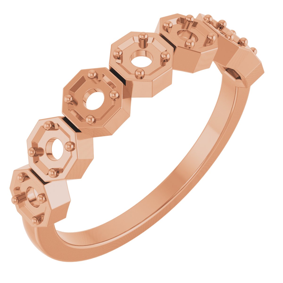 Rose-Cut Geometric Anniversary Band