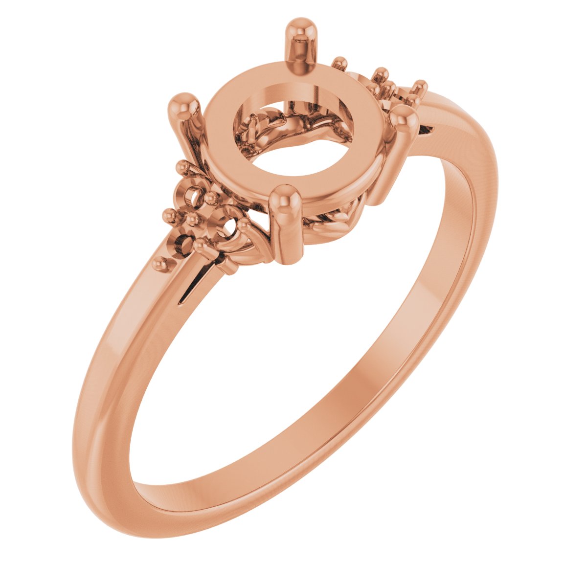 Rose-Cut Accented Engagement Ring or Band