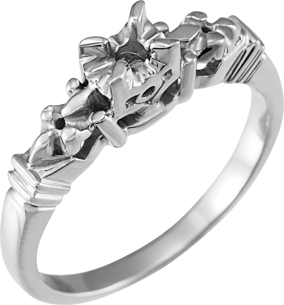 Accented Vintage-Inspired Engagement Ring or Band