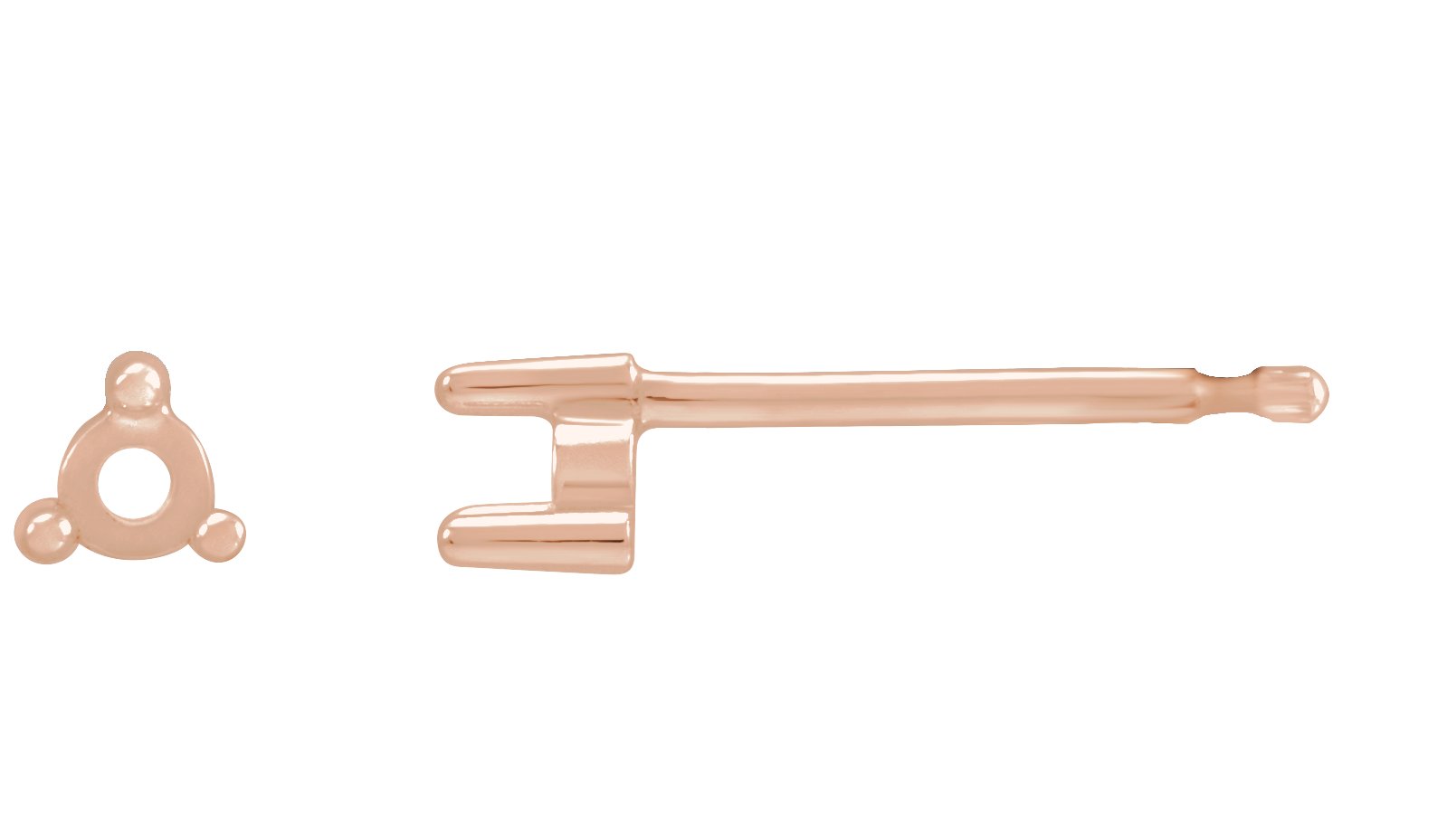 Round 3-Prong Rose-Cut Stud Earrings