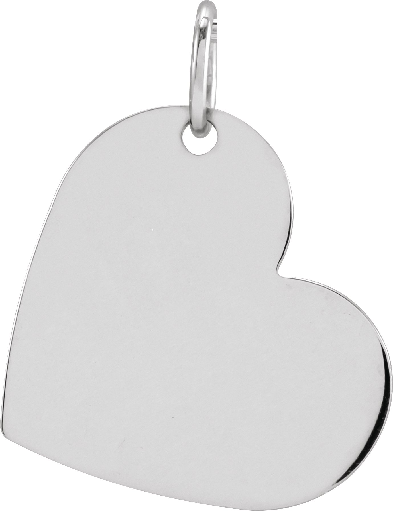 14K White Be Posh® Heart Pendant