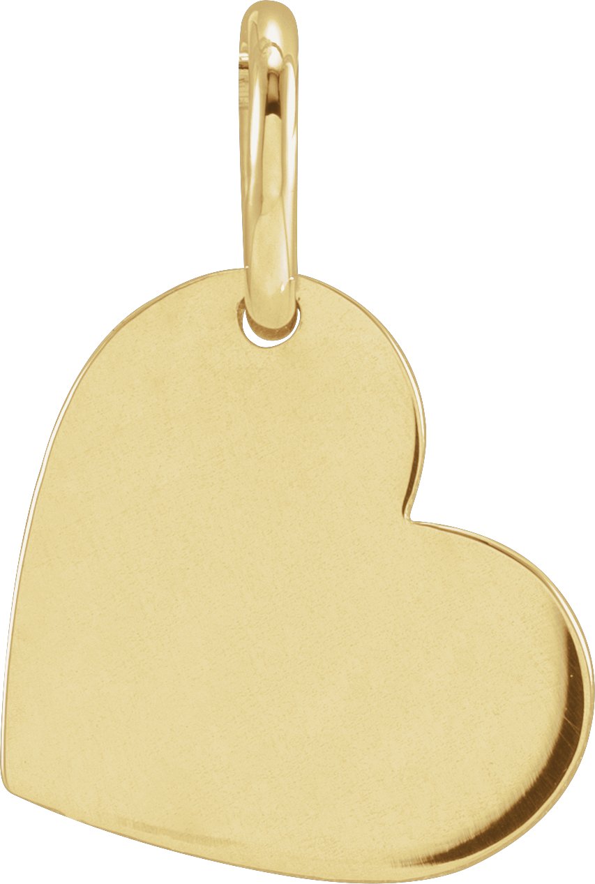 14K Yellow 11x9 mm Heart Pendant