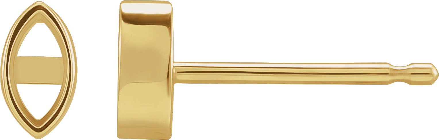 Marquise Bezel-Set Stud Earrings