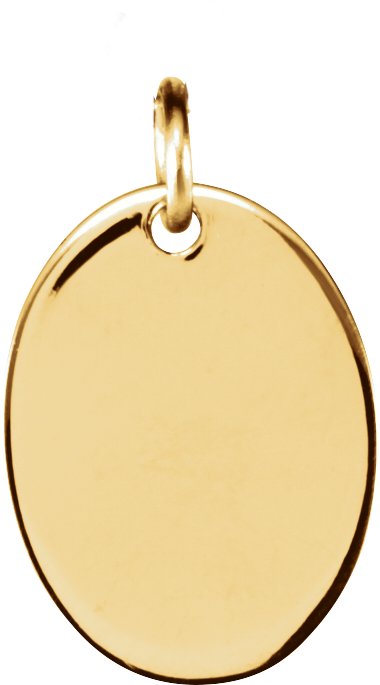 14K Yellow Be Posh® Oval Pendant