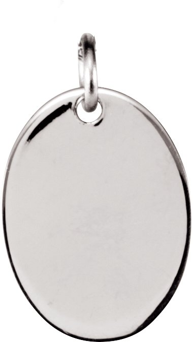 14K White Be Posh® Oval Pendant