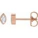14K Rose 1/10 CTW Natural Diamond Solitaire Bezel-Set Earrings