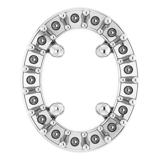 Oval Rose-Cut Halo-Style Pendant